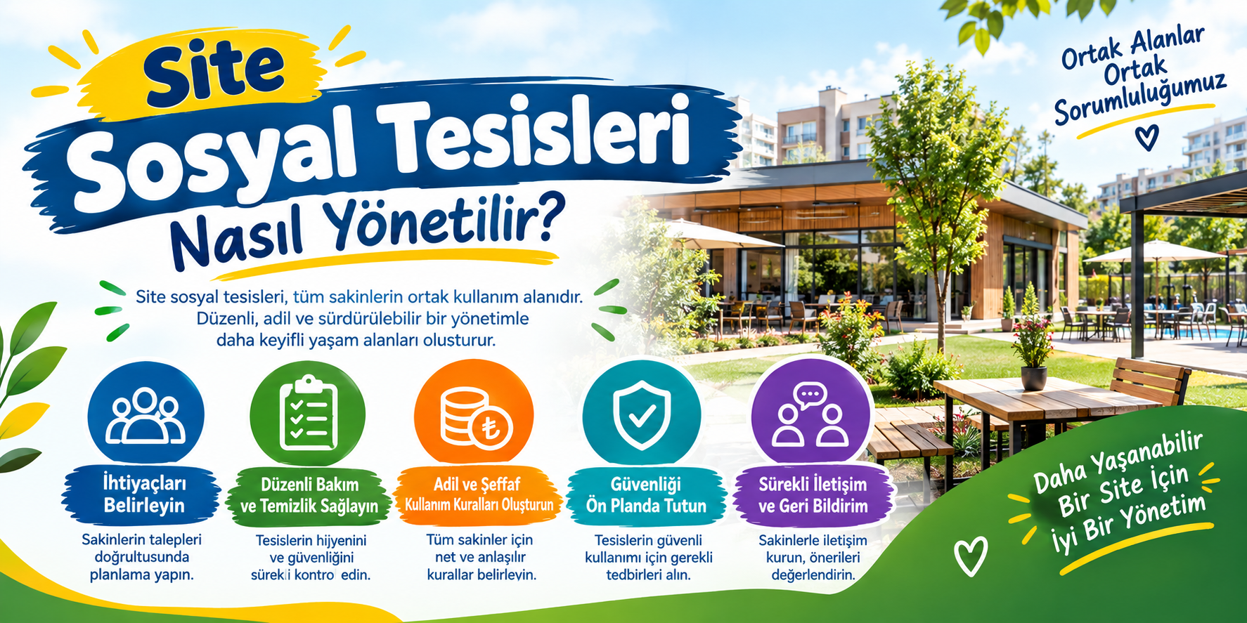 Site sosyal tesisleri ve ortak kullanım alanları
