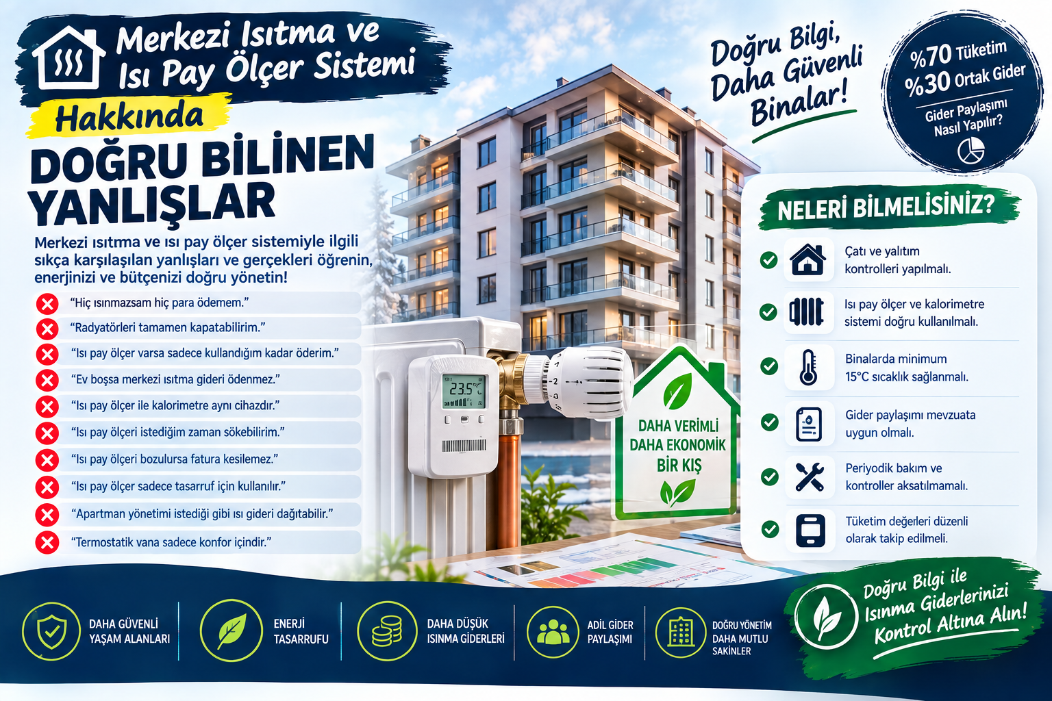 Merkezi Isıtma ve Isı Pay Ölçer Hakkında Doğru Bilinen Yanlışlar