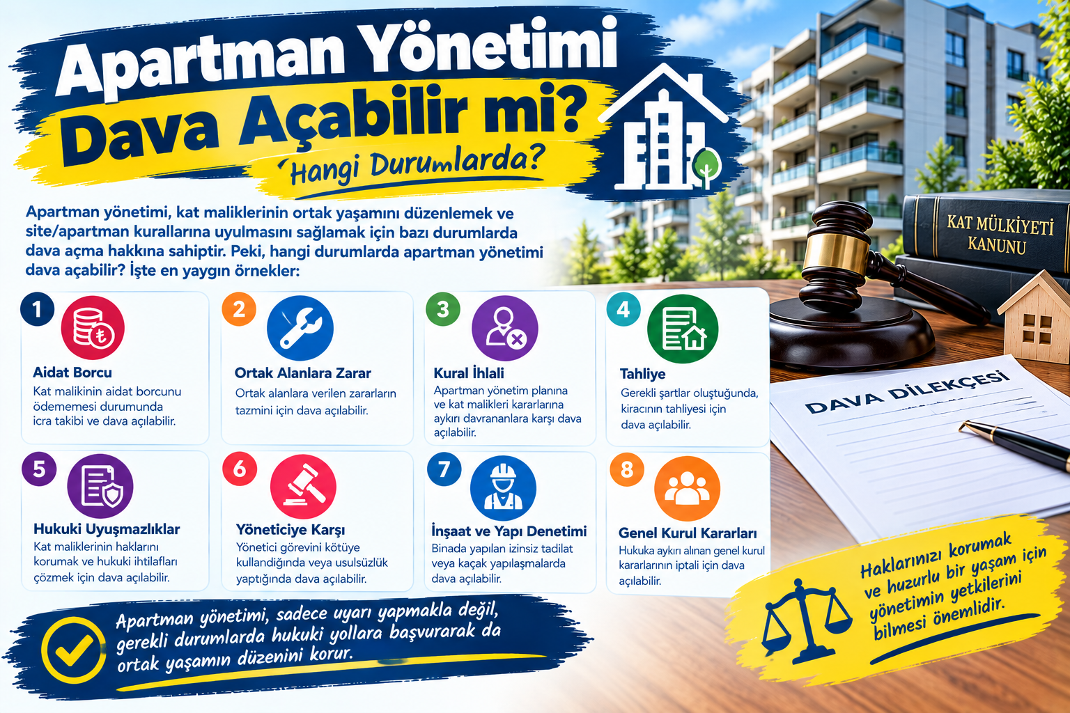 Apartman Yönetimi Dava Açabilir mi? Hangi Durumlarda?