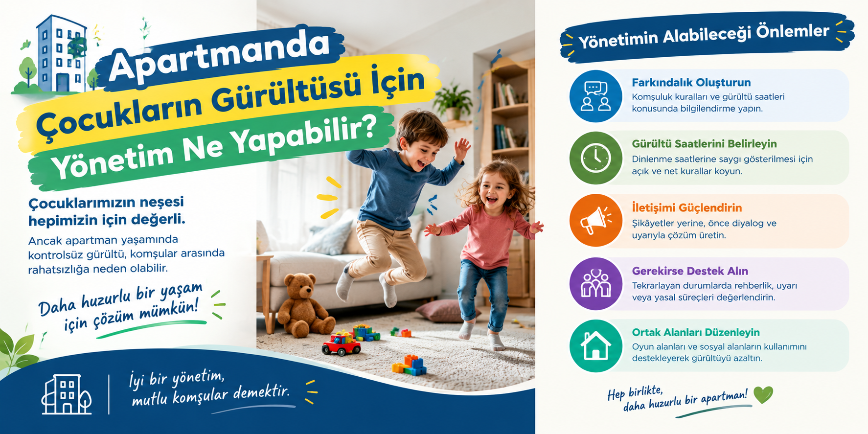 Apartmanda Çocuk Gürültüsü İçin Yönetim Ne Yapabilir?