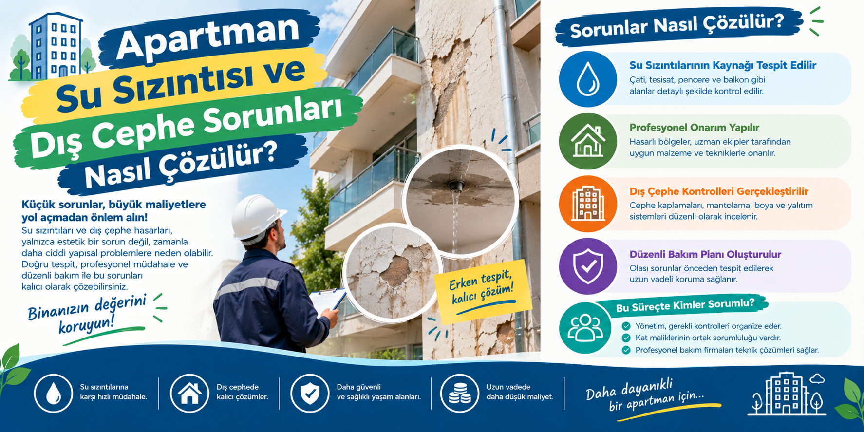 Apartman Su Sızıntısı ve Dış Cephe Sorunları Nasıl Çözülür?