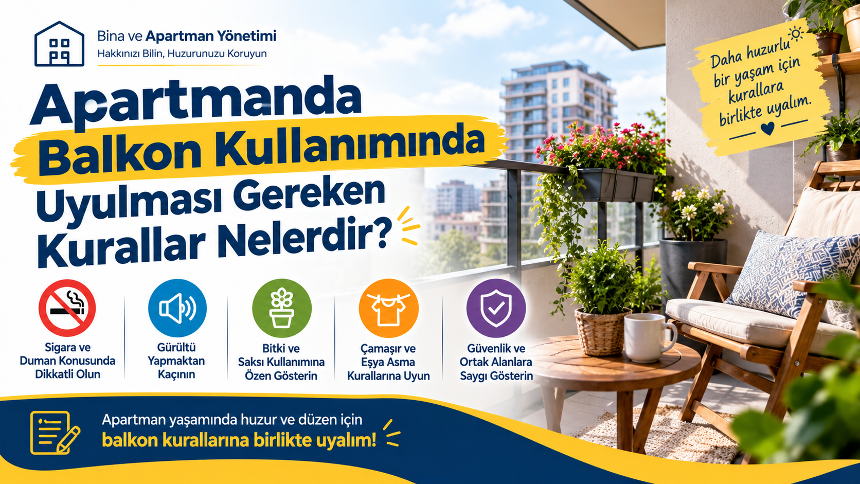 Apartmanda Balkon Kullanımında Uyulması Gereken Kurallar Nelerdir?