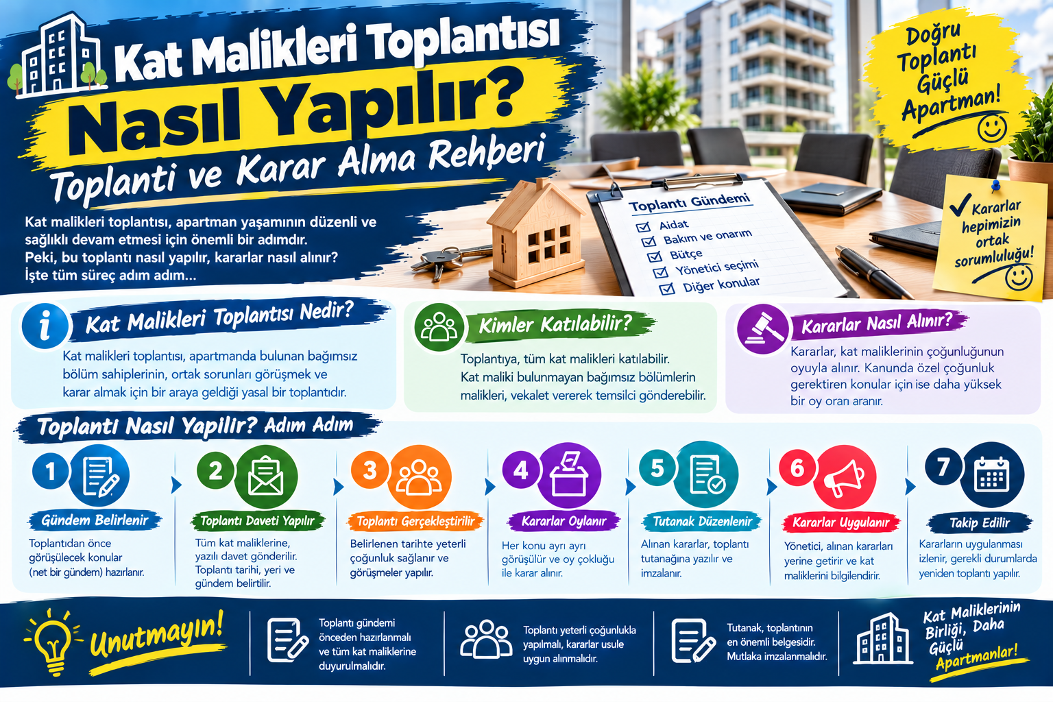 Kat Malikleri Toplantısı Nasıl Yapılır? Toplantı ve Karar Alma Rehberi