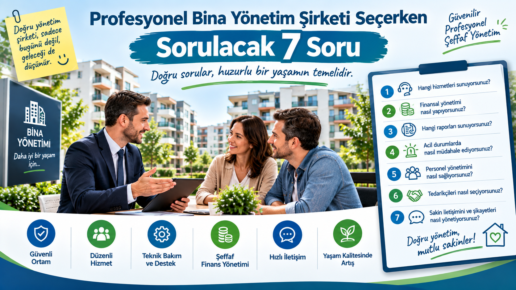 Profesyonel Bina Yönetim Şirketi Seçerken Sorulacak 7 Soru