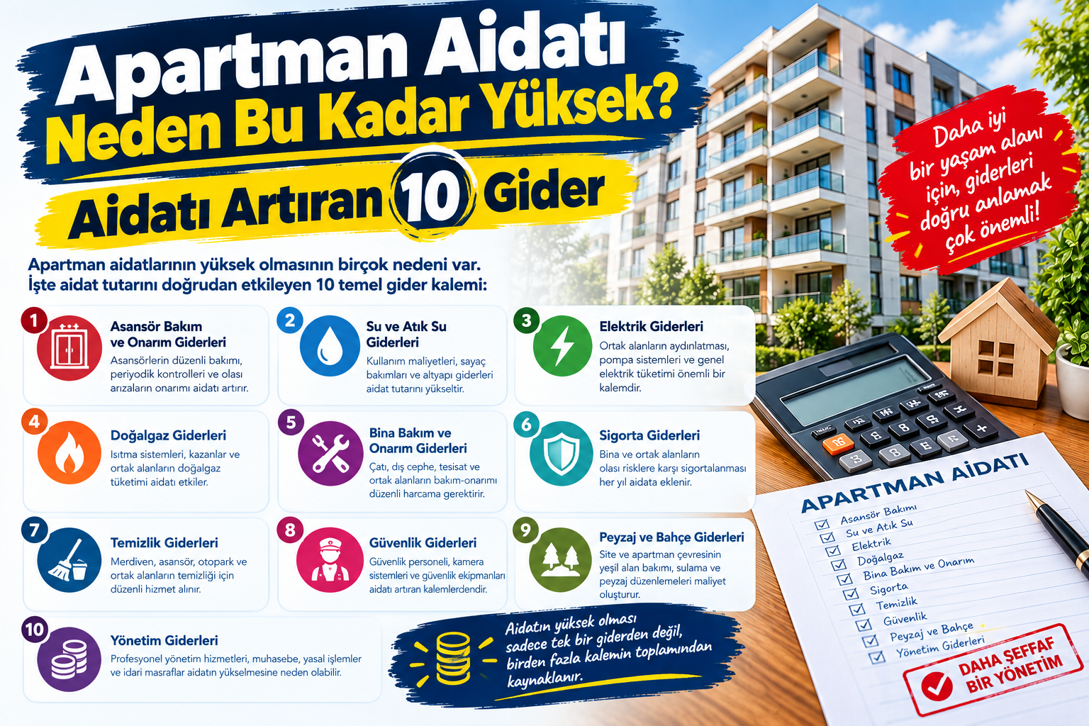 Apartman Aidatı Neden Bu Kadar Yüksek? 10 Gider