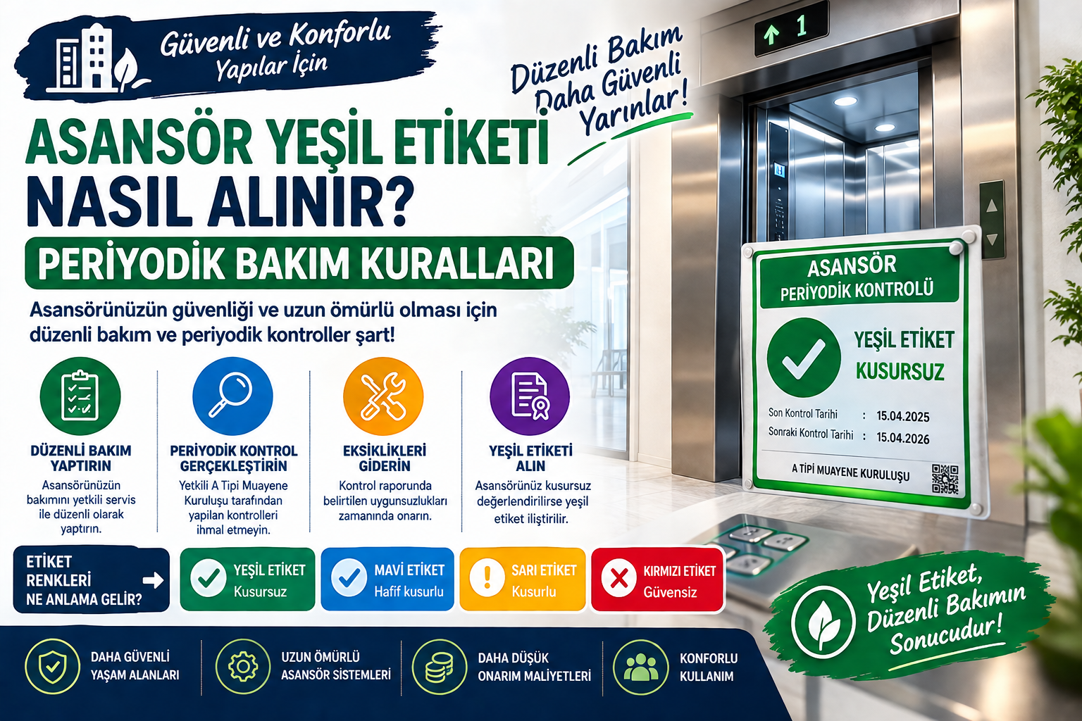 Asansör Yeşil Etiketi Nasıl Alınır? Periyodik Bakım Kuralları
