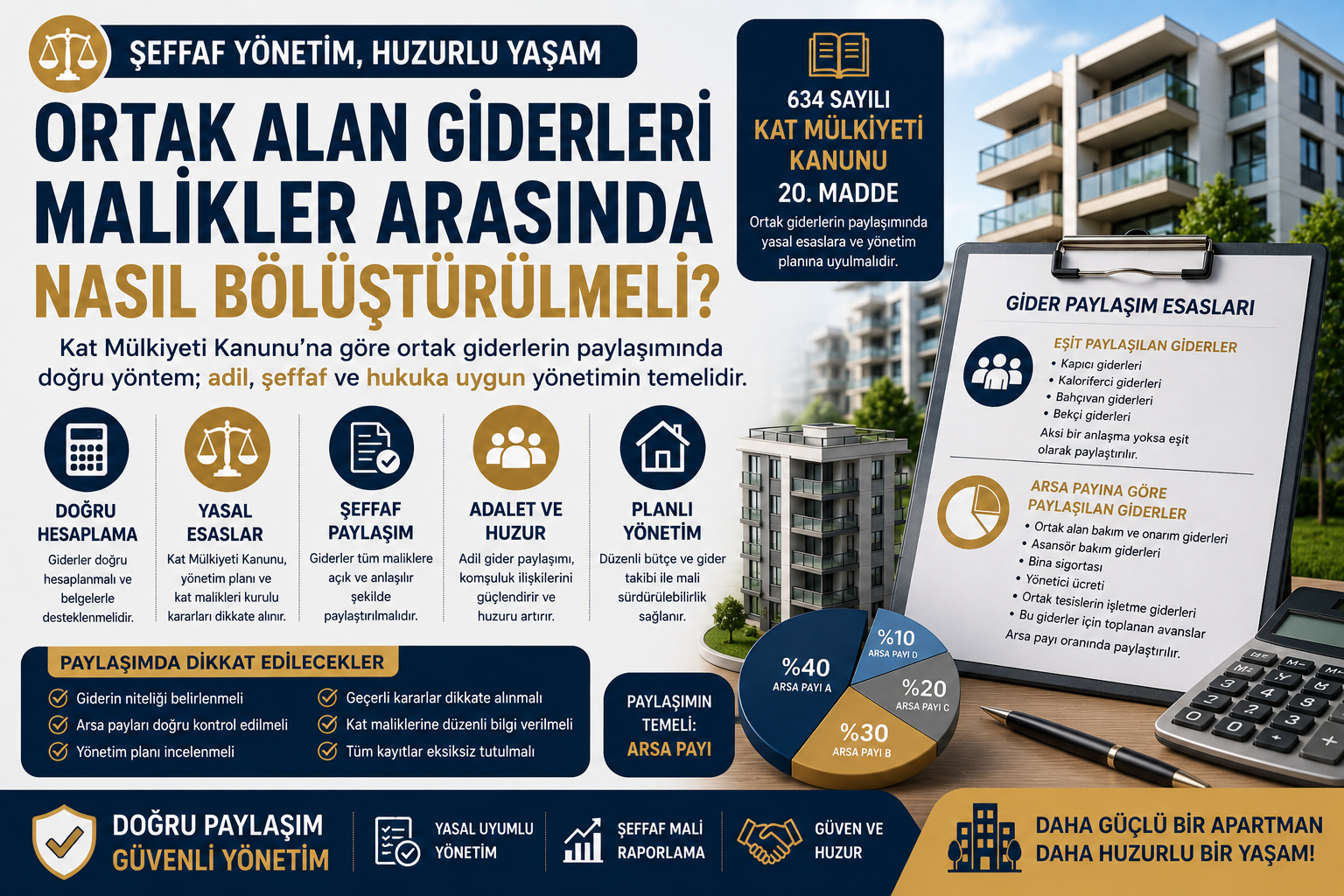 Ortak Alan Giderleri Malikler Arasında Nasıl Bölüştürülür?