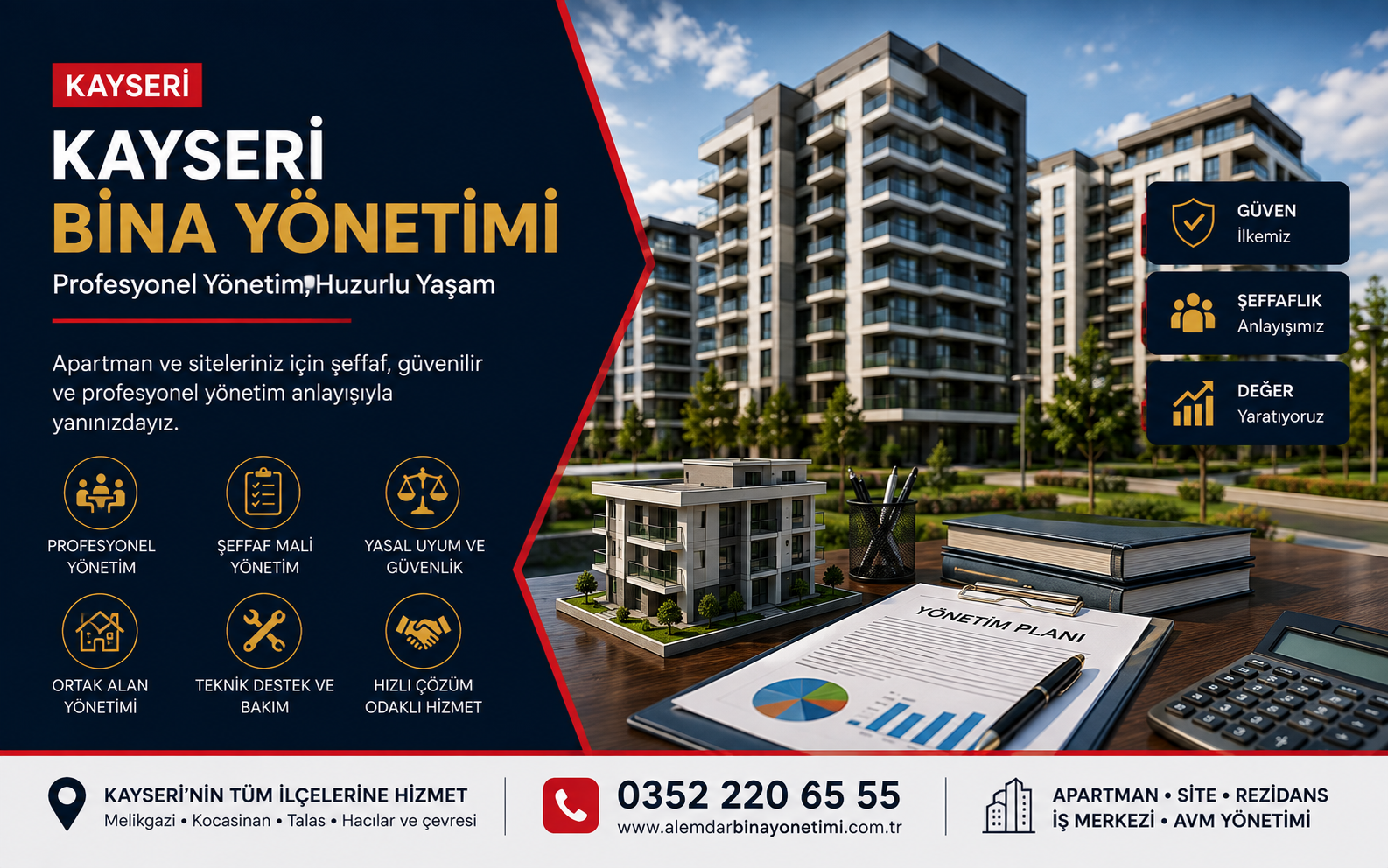 Kayseri bina yönetimi hizmeti sunan profesyonel apartman ve site yönetimi