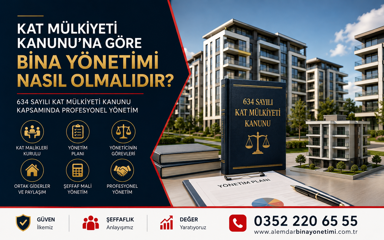 Kat Mülkiyeti Kanunu'na uygun profesyonel bina yönetimi hizmeti